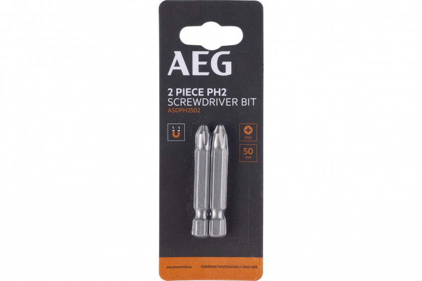 Біти ASDPH2502  AEG, РН2, 50мм, 2шт.-ASDPH2502