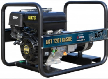 Генератор AGT7201RaSB, 6,1.кВа, R420, 230В/50Гц,313г/кВч,IP23, 6,5л, 71 кг,2х16А,  ручний старт-