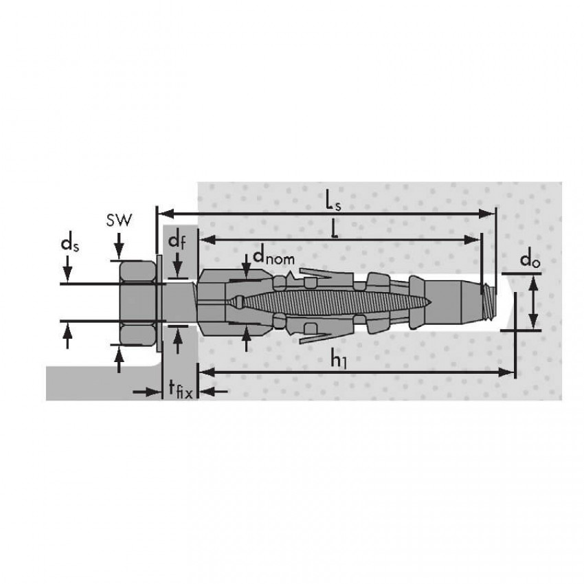 Дюбель нейлоновий MU 10x60 Mungo 1011060-1011060