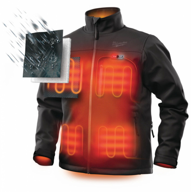 Куртка з підігрівом MILWAUKEE, M12 HJBL5-0 (XXXL), чорна (розмір XXXL)-4933479362