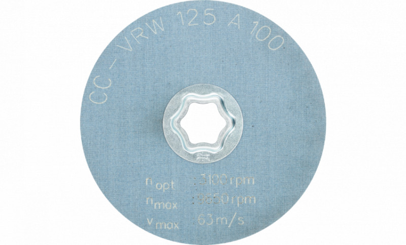 Круг волоконний 125мм м`який CC-VRW A100 система COMBICLICK для шліфування нерж.-4007220935972