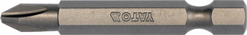 Насадка викрутка YATO: "Philips" PH2 x 50 мм. HEX 1/4". 10 (Уп/Шт.) [20/100]-YT-78152