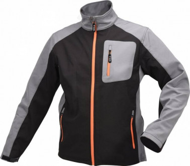 Куртка робоча SOFTSHELL YATO розмір M, чорно-сірий, 3 кишені, 96% поліестер та 4% спандекс-[articul]