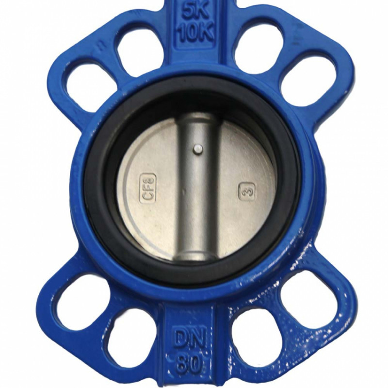 Затвор міжфланцевий «батерфляй» 3'' корпус чавун (GGG50) диск нерж (SS304) EPDM PN16 FLORA (5080144)-5080144