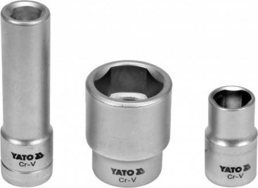 Головки для обслуговування інжекторних насосів YATO: 1/2", Cr-V, 3 шт.-YT-17525