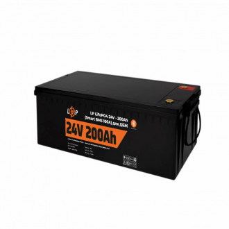 Акумулятор LP LiFePO4 24V - 200 Ah (Smart BMS 100А) з BT пластик для ДБЖ-[articul]