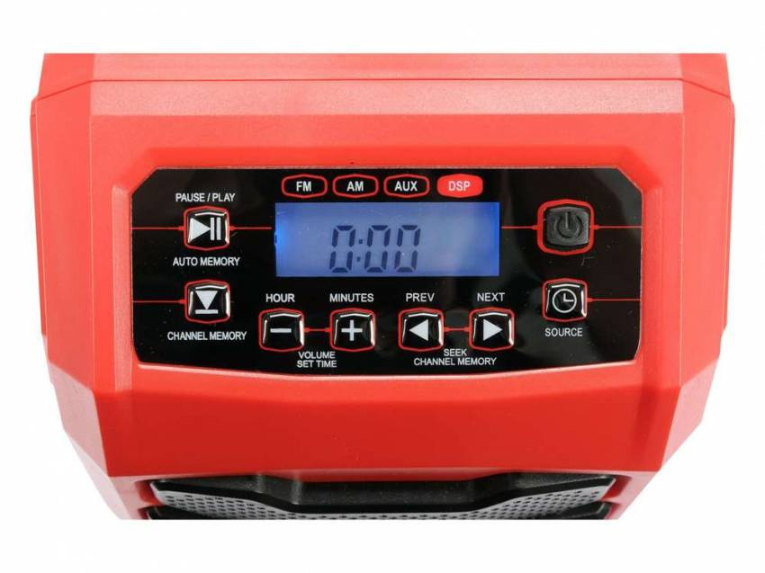 Радіо від електромережі- 230 В і акумулятора Li-Ion 18 V YATO гучномовець- 3 Вт, частоти FM, AM, Blu-YT-82940