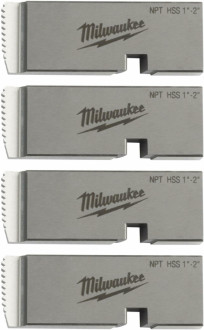 Плашки для нарізання різблення MILWAUKEE, PTR2D 1'' - 2'' BSPT NPT HSS (4шт) для MXF PTR2-[articul]
