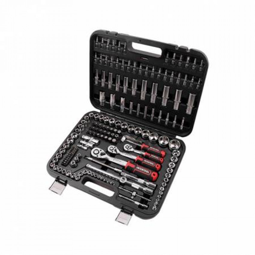 Набір інструментів 171 од., STORM, 1/2", 3/8", 1/4", Cr-V INTERTOOL ET-8171-ET-8171