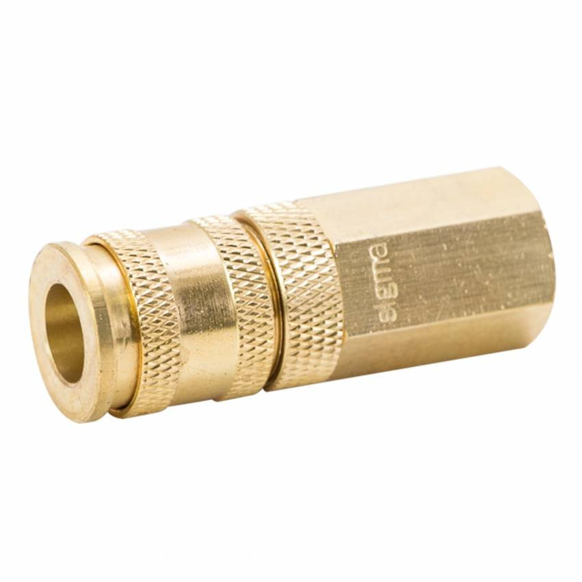 З'єднання швидкознімне посилене з фіксатором 3/8" (латунь) Sigma (7021651)-7021651