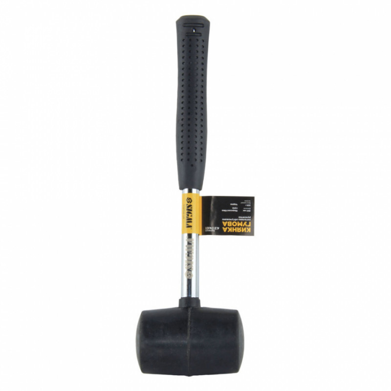 Киянка гумова чорна 225г металева обгумована рукоятка SIGMA (4317461)-4317461