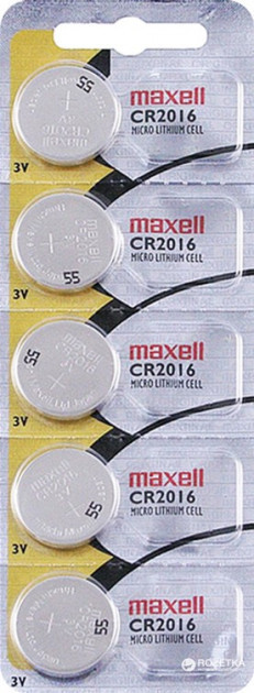 Літієва батарейка Maxell "таблетка" CR2016  5шт/уп-18586100