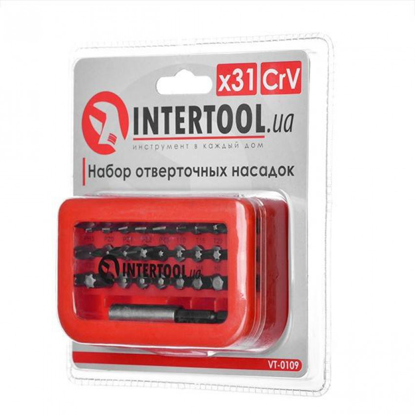 Комплект викруткових насадок 29 од. INTERTOOL VT-0109-VT-0109
