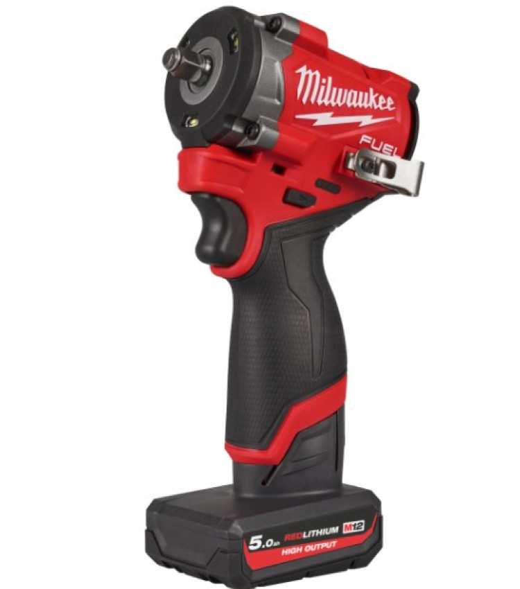 Гайковерт акумуляторний 3/8'' MILWAUKEE з кільцем M12 FCIWF38G3-502X, 745Нм (зарядний пристрій, 2 акум. Х 5Аг, HDкейс)-4933493452