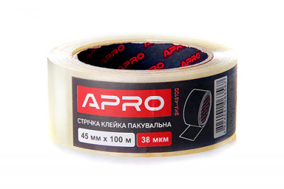 Стрічка клейка пакувальна 38мкм 45мм 100м APRO-[articul]