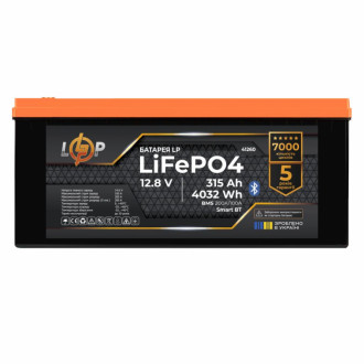 Акумулятор LP LiFePO4 12,8V - 315 Ah (4032Wh) (BMS 200A/100А) пластик Smart BT-[articul]