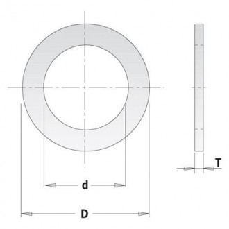 299.214 Kільця редукційні для пил D=25,4 d=20 T=1,4-[articul]