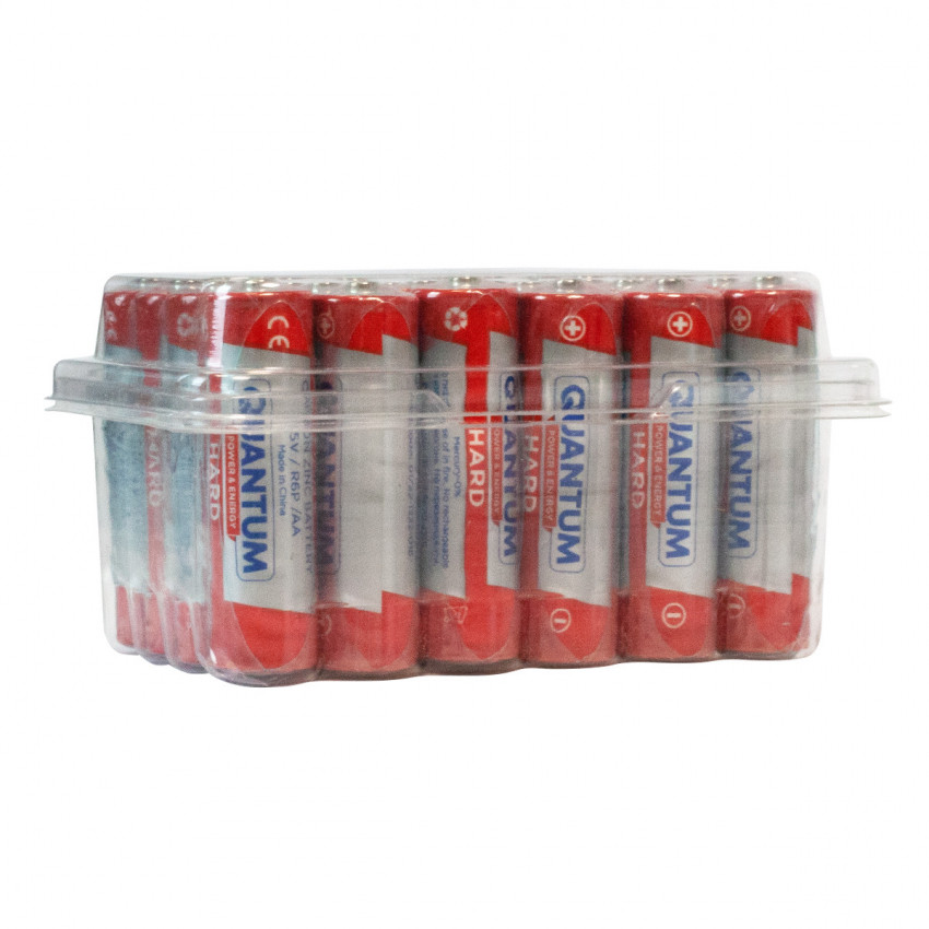 Сольова батарейка Quantum Hard R6P/AA 24шт/уп plastic case-0746020702820