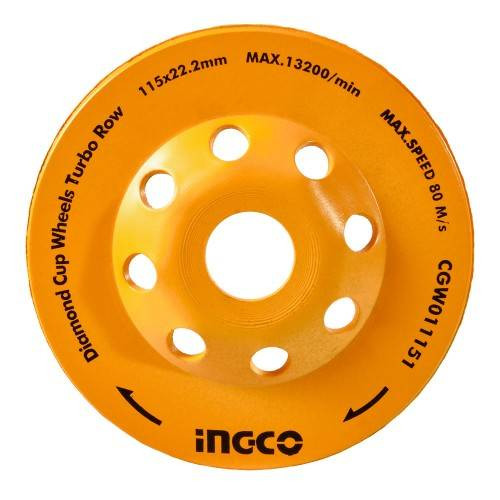 Диск Турбо шліфувальний чашковий 115 мм INGCO-CGW011151