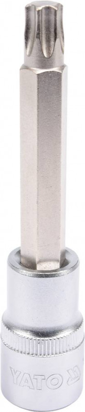 Головка торцева з викруткою. вставкою TORX YATO, з квадром. 1/2", Т50, л = 100 мм [20/120], шт-YT-04326