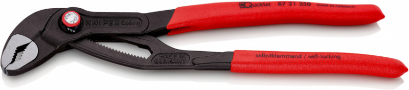 Високотехнологічні сантехнічні кліщі Cobra KNIPEX 87 21 250 SB QuickSet (з автоспуском)-87 21 250 SB