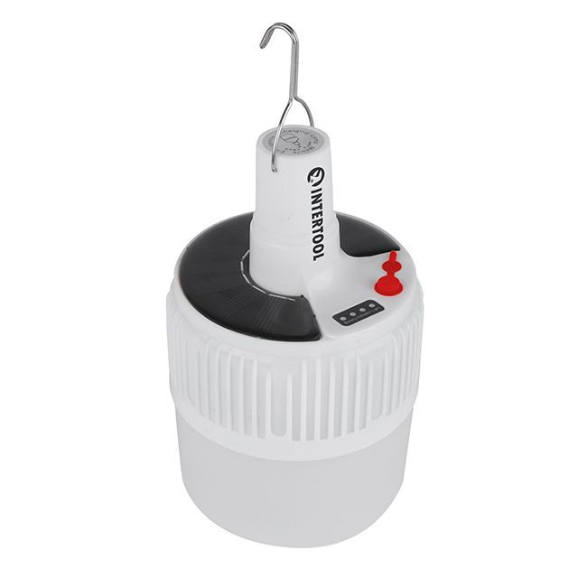 Світильник акумуляторний підвісний 24 SMD, сонячна панель, індикатор заряду INTERTOOL LB-0109-LB-0109