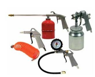 Набір інструментів ABAC (5 позицій) фарборозпилювач з нижнім бачком в блістерному пакуванні-