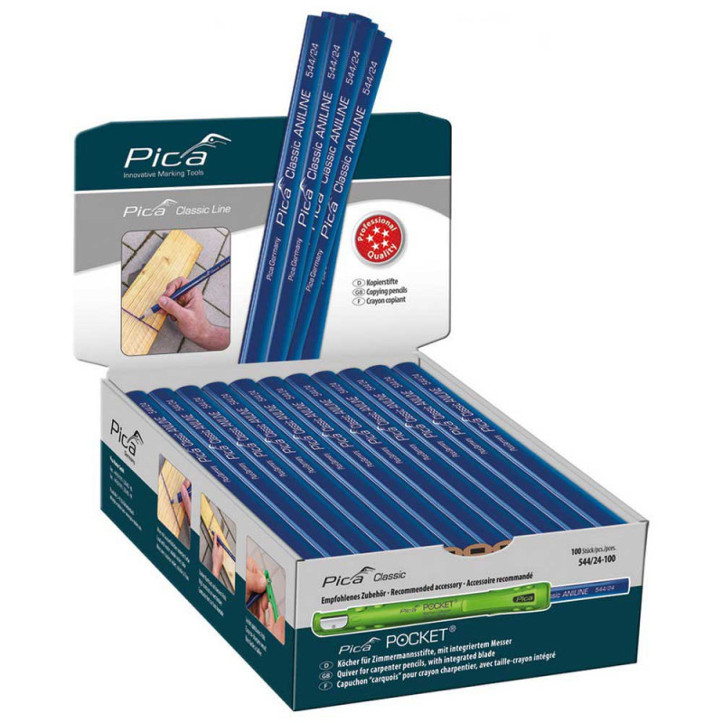 Олівець універсальний Pica Classic ANILINE 544/24, фіолетовий, 100шт-544/24-100