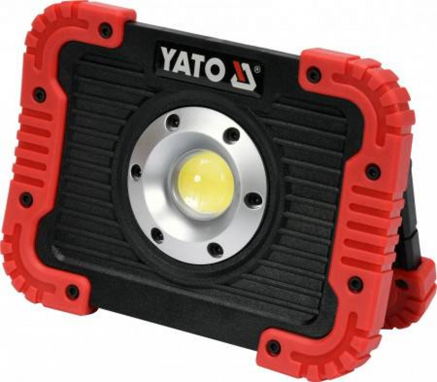 Прожектор діодний, переносний YATO акумулятор 3.7, 4.4 АГод; 10 Вт, 800 Lm, кабель USB-YT-81820