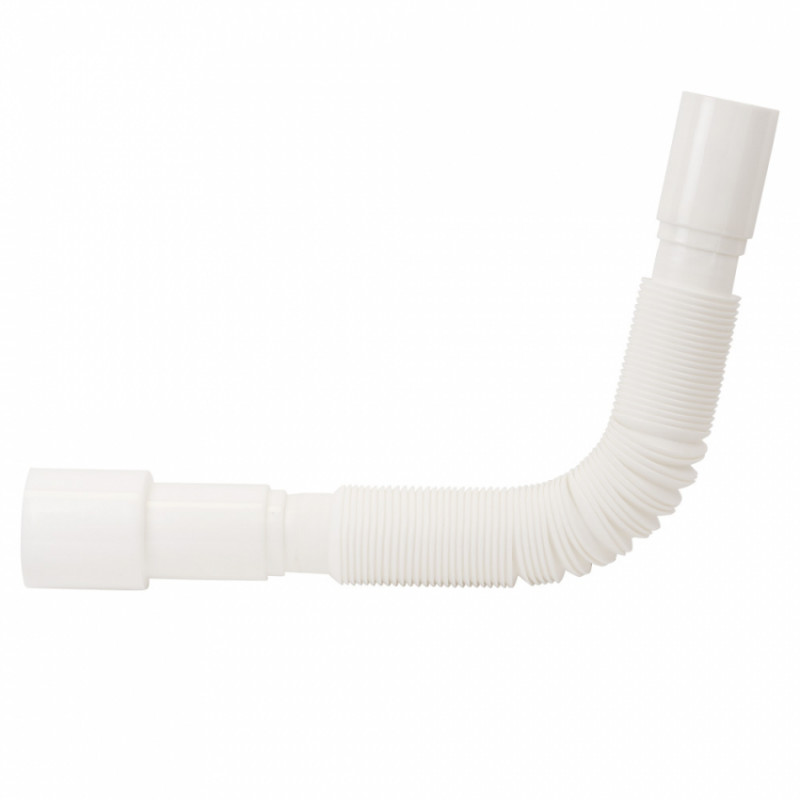 Сифон для кухонної мийки з нержавіючим випуском 3½" квадратним переливом і гнучким відведенням Ø40/50мм TAU (9842531)-9842531