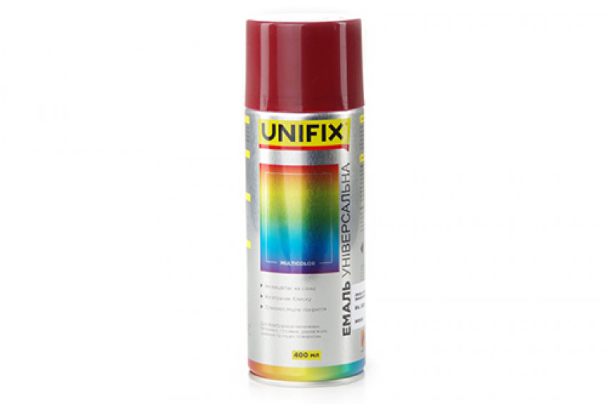 Емаль акрилова універсальна RAL 3005 Винний червоний гл. 400мл UNIFIX-941009