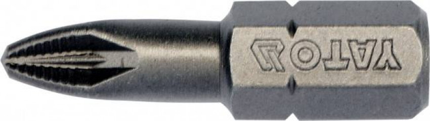 Отверточная насадка YATO РZ2 х 1/4", l= 25 мм, 10 шт. [25/200]-YT-04712