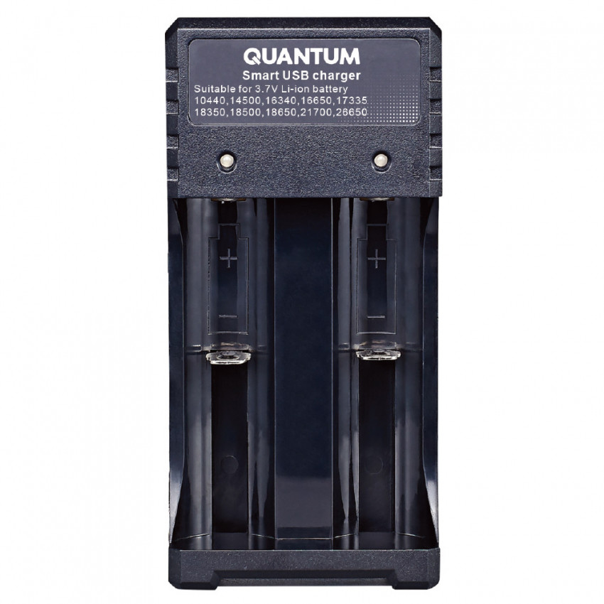 Зарядний пристрій Quantum QM-BC2020 для Li-ion 3.7V акум. 2-slot (USB)-QM-BC2020