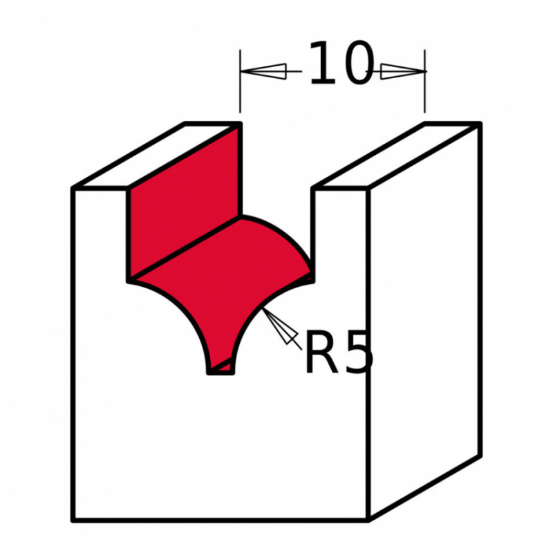 Фреза профілююча ТСТ MILWAUKEE, діаметр 10/1,3/50мм, S8-4932500962