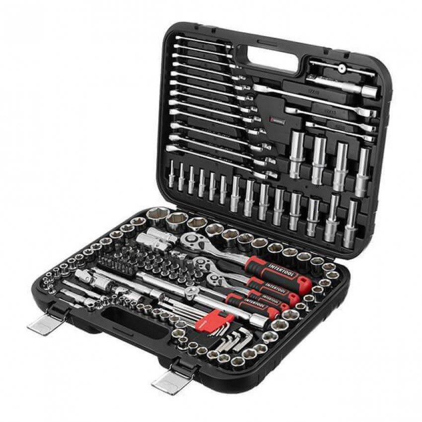 Набір інструментів 1/2 "& 3/8" & 1/4 ", 156ед., Cr-V STORM INTERTOOL ET-8156-ET-8156