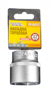 Насадка торцева 6-гранна MASTERTOOL 1/2&quot; 32 мм CRV 78-0032