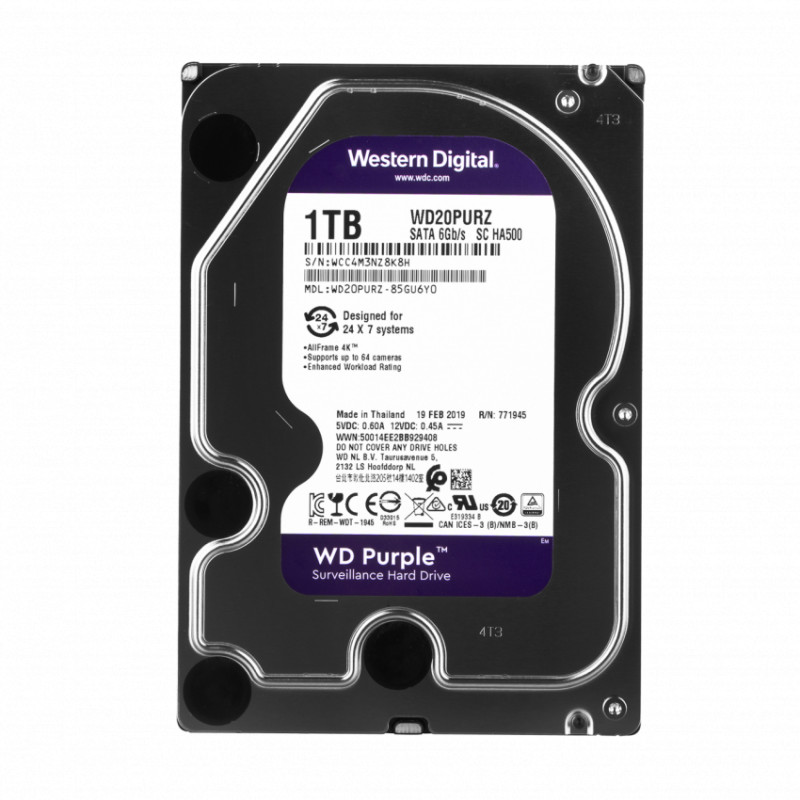 Жорсткий диск Western Digital 1TB Purple (WD10PURZ)-