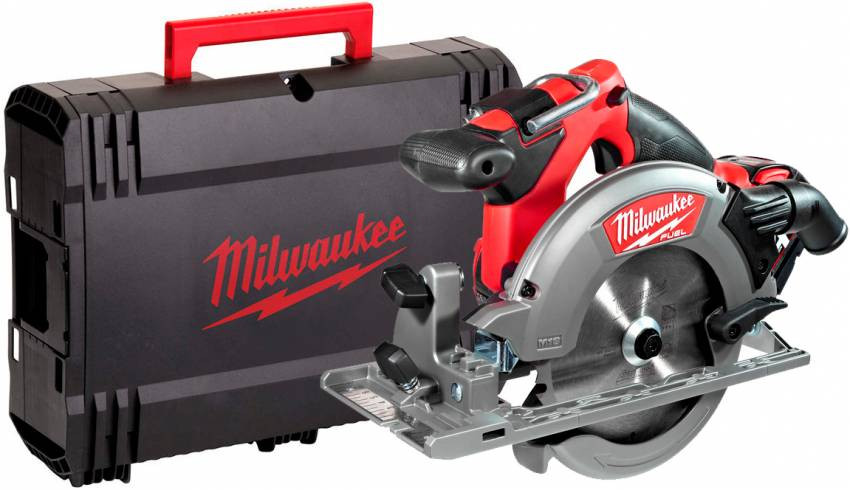 Пила дискова ручна акумуляторна MILWAUKEE, M18 CCS55-502X, Ø165мм (зарядний пристрій, 2 акум.Х 5Ач, HDкейс)-4933451376