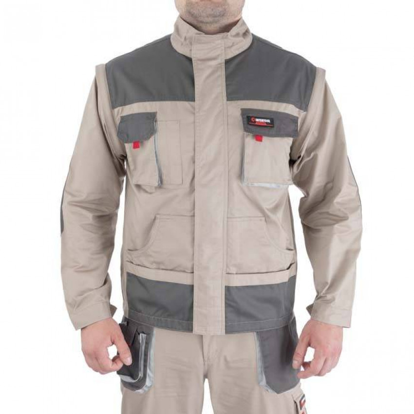 Куртка робоча 2 в 1, 100% бавовна, щільність 180 г/м², S INTERTOOL SP-3031-SP-3031