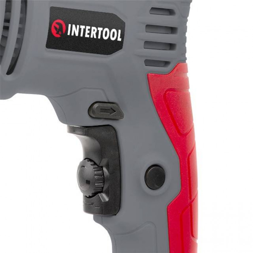 Дриль ударний 600 Вт, 0-3000 об / хв, 1.5-13мм, реверс INTERTOOL DT-0109-DT-0109