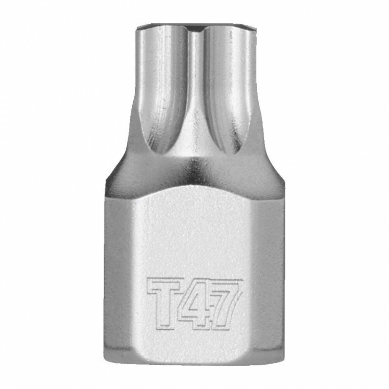 Головка торцева хромована 1/4'' MILWAUKEE укорочена з бітою Torx, T47-4932500471