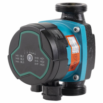 Насос циркуляційний енергозберігаючий 5-60Вт Hmax 8м Qmax 63л/хв Ø1½&quot; 130мм + гайки Ø1&quot; AQUATICA GPA25-8/130 III (774062)-[articul]