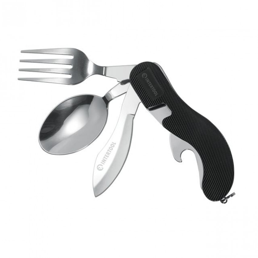 Мультиінструмент туристичний, 5 в 1, Чохол INTERTOOL HT-0543-HT-0543