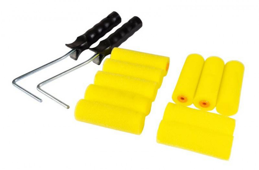 Набір малярний MASTERTOOL №10 валик поролоновий 100х36 мм 10 шт/2 ручки 92-8110-92-8110