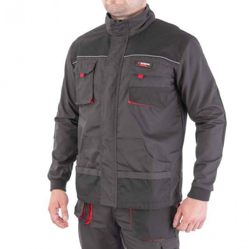 Куртка робоча, 80% поліестер / 20% бавовна, щільність 260 г/м², XL INTERTOOL SP-3004-SP-3004