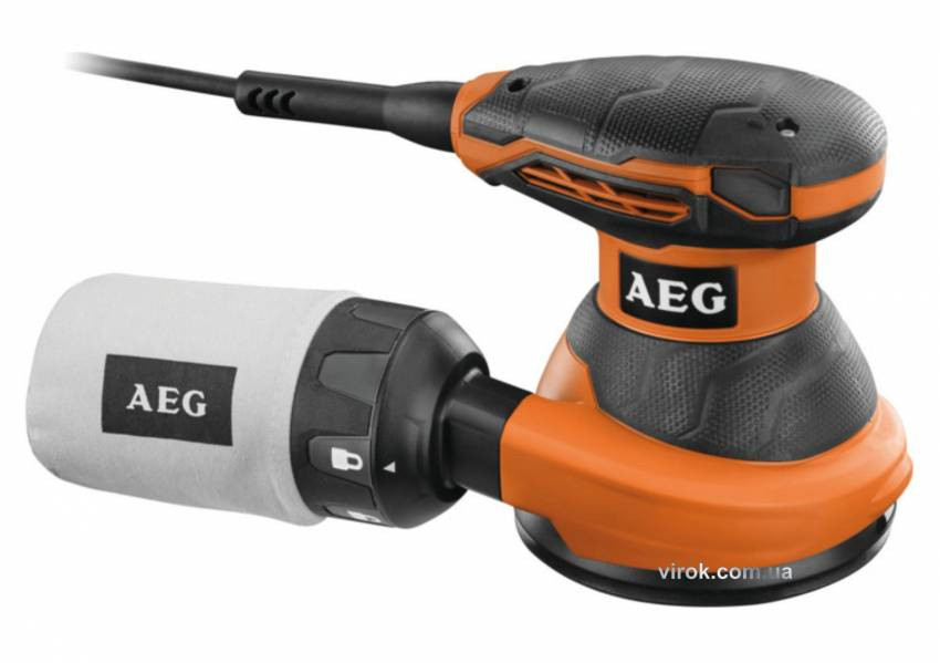 Шліфмашина ексцентрикова орбітальна мережева AEG: 300 Вт, платформа Ø= 125 мм, ампліт- 2,4 мм-EX125ES