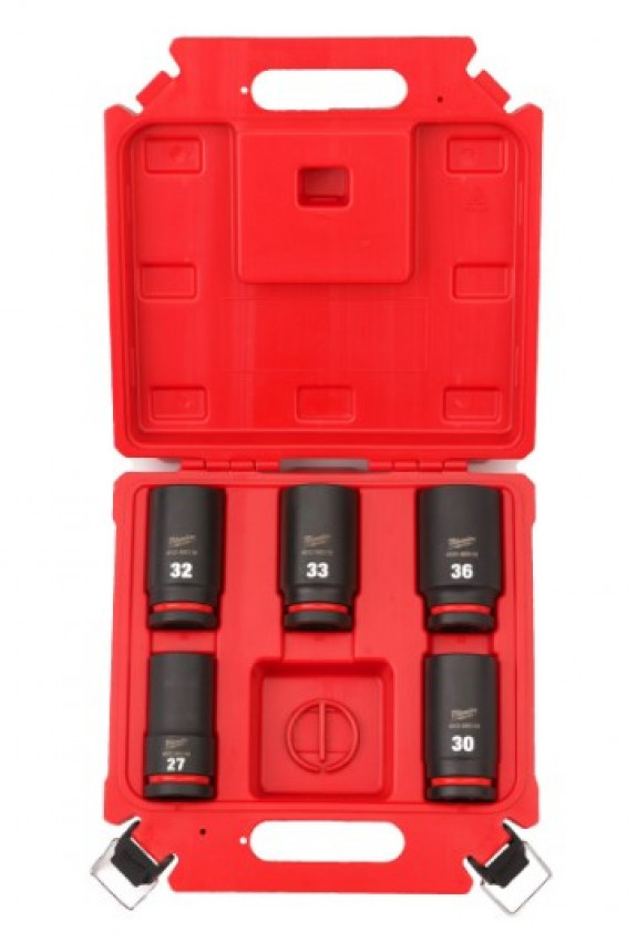 Набір головок 1'' STD SHOCKWAVE MILWAUKEE, подовжених (27-36мм) (5шт)-4932498752