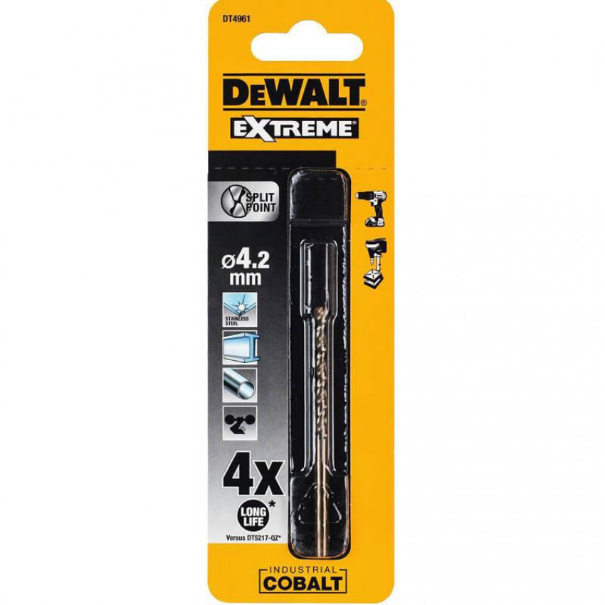 Свердло по металу EXTREME INDUSTRIAL COBALT DeWALT DT4961-DT4961