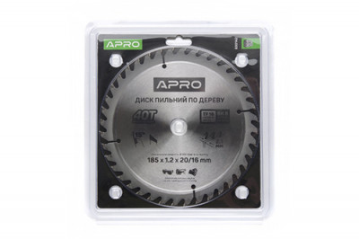 Диск пильний по дереву 185х20(16)х40Т APRO-[articul]
