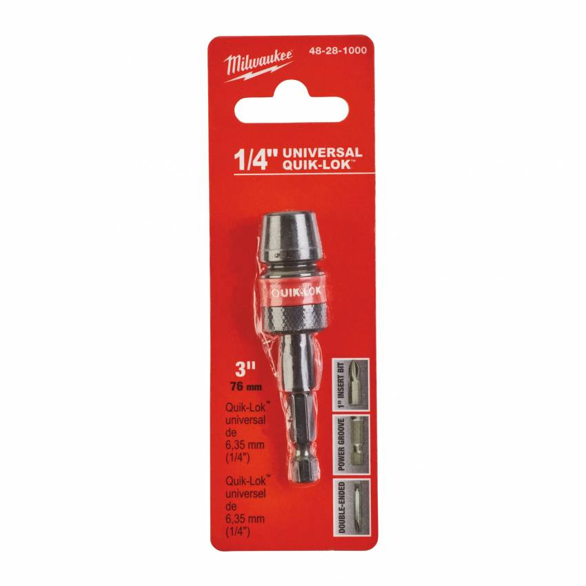 Перехідник MILWAUKEE з 1/4" HEX Quik-Lok, 75 мм-48281000